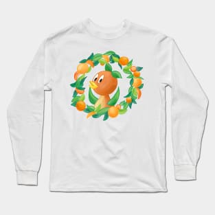 Little Orange Bird Wreath Long Sleeve T-Shirt